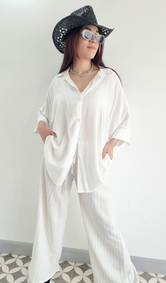 Camisa Maxi Oversize (XXL) OFF WHITE - tienda online