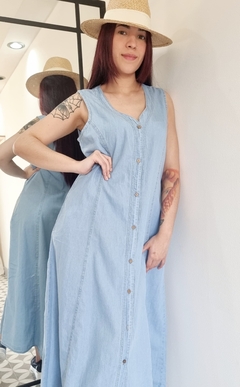 Vestido Camisero DENIM EVASE SARA ( L a XXL)