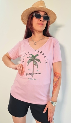 Remera V PREMIUM California (3 talles) Rose - - Kuwana Mayorista