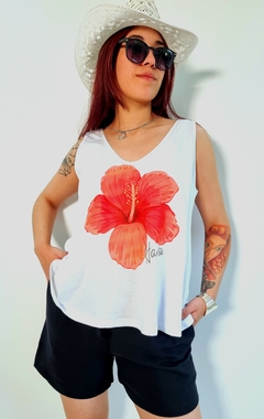 Musculosa V Evasé Hawai (M al XL) - White - comprar online