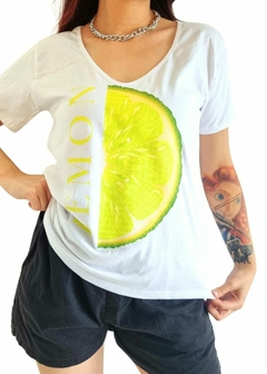 Remera V PREMIUM LEMON (4 talles) White - - Kuwana Mayorista