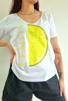 Remera V PREMIUM LEMON (4 talles) White - - comprar online