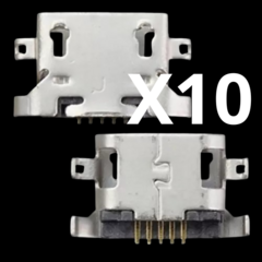 Lote X10 Pin De Carga De Repuesto Para Moto E6s / E6i Pines