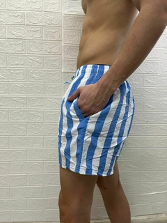 short de baño rayado -3910 - tienda online