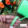 Fita Lurex Esponjoso Glitter Verde Candy Neon (10mm)
