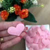 Aplique Patch Coração Glitter Rosa 3,8cm