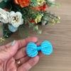 Laço Linha Tipo Crochê Azul (5cm)