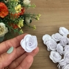 Flor Tipo Tecido 3cm Branca