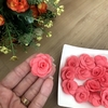 Flor Tipo Tecido 3cm Rosa Melancia