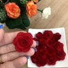 Flor Tipo Tecido 3cm Vermelha