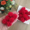 Pompom de Malha Vermelho 25mm (05 unidades)