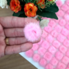 Meio Pompom Pelinhos 2,5cm - Rosa Chiclete