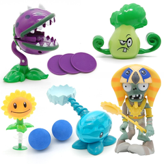 New Role Plants Pea shooting Zombie 2 Toys Full Set Gift for Boys Ejection Anime Children's Dolls Action Figure Model Toy No Box - Bruna Daniela Beleza