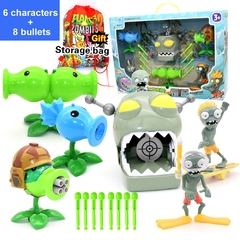Imagem do New Role Plants Pea shooting Zombie 2 Toys Full Set Gift for Boys Ejection Anime Children's Dolls Action Figure Model Toy No Box