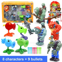 New Role Plants Pea shooting Zombie 2 Toys Full Set Gift for Boys Ejection Anime Children's Dolls Action Figure Model Toy No Box - comprar online