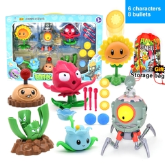 New Role Plants Pea shooting Zombie 2 Toys Full Set Gift for Boys Ejection Anime Children's Dolls Action Figure Model Toy No Box - loja online