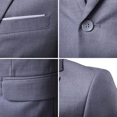 DIHOPE 2020 Men's Fashion Slim Suits Men's Business Casual Groomsman three-piece Suit Blazers Jacket Pants Trousers Vest Sets - Bruna Daniela Beleza