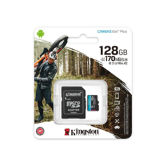 Cartao de Memoria Kingston Micro SD 128GB Canvas GO Plus Classe 10 U3 V30 128GB