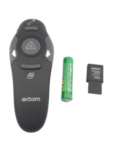 APRESENTADOR SEM FIO LASER POINTER 2.4GHZ NANO USB 10M EXBOM LPT-8 (R)