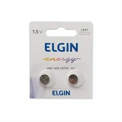 BATERIA ALCALINA 1,5V LR41 AG3 LR736 EMBALAGEM C/ 2UN - ELGIN