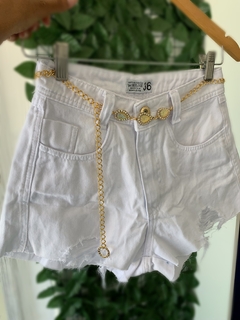 Short branco cinto - comprar online