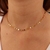 Choker de chapinhas redonda folheada a ouro 18k