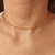 Choker de elos cartier folheada a ouro 18k