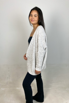 Cardigan Tricot Cozy Cinza Claro - Be.yang Store | Loja de Roupas Femininas