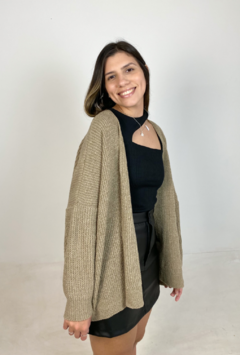 Cardigan Tricot Cozy Ocre - comprar online