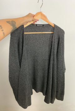 Cardigan Tricot Cozy Cinza Escuro - Be.yang Store | Loja de Roupas Femininas