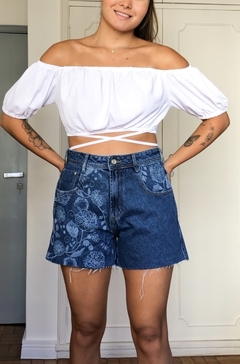 Shorts Jeans Flowers - Be.yang Store | Loja de Roupas Femininas