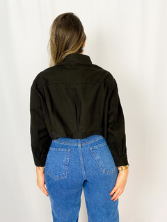 Jaqueta Cropped Jeans Black - loja online