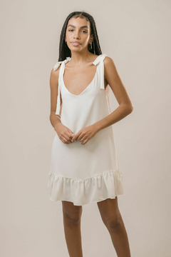 Vestido Sagres Crepe Branco - loja online