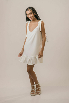 Vestido Sagres Crepe Branco