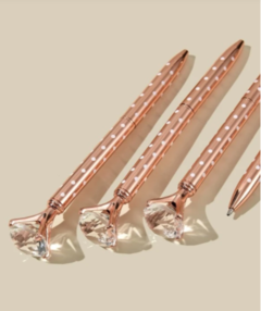 Caneta esferográfica - rose gold e poás - comprar online