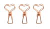 Clips metálico rose gold - coração