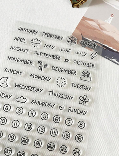 Carimbos de silicone - calendário - comprar online