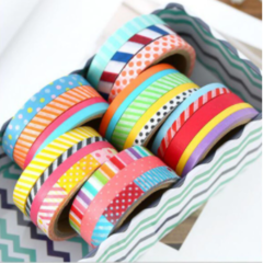 Trio washi tapes - estampas diversas