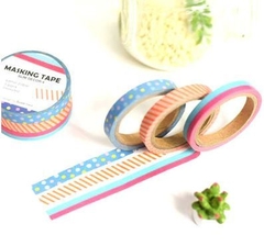 Trio washi tapes - estampas diversas - loja online