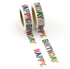 Washi tape - Happy Birthday na internet