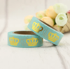 Washi tape - verde menta gold foil