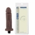 Pênis Realístico com Vibrador em CYBERSKIN Cor CHOCOLATE - 18 x 4 CM PK323CH