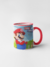 Caneca Mario Bros personalizada alça e interior colorida- VERMELHO