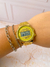 Reloj tipo Casio redondo dorado