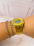 Reloj tipo Casio redondo dorado - comprar online