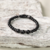 PULSEIRA DE PEDRA BLACK AGATE