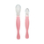 Colher Silicone Ponta Dupla Rosa - Clingo