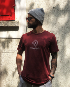 Fogo no cu Salsicha T-shirt M Longline frente