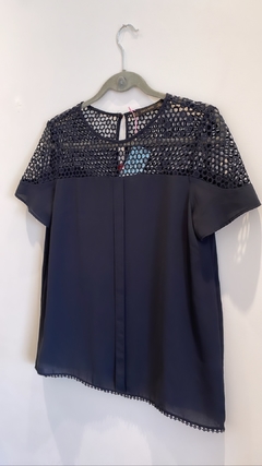 Blusa Renda Marinho Zara M - comprar online