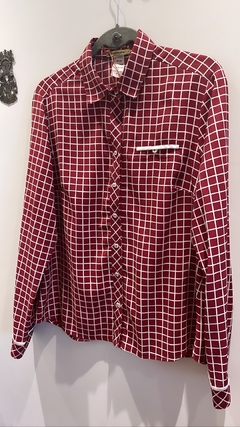 Camisa Grid Terracota M - comprar online